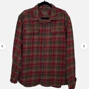 Orvis Big Bear XL Shacket Autumn Plaid Thick Flannel Field Shirt